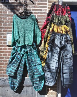 Broek katoen flap - grijs