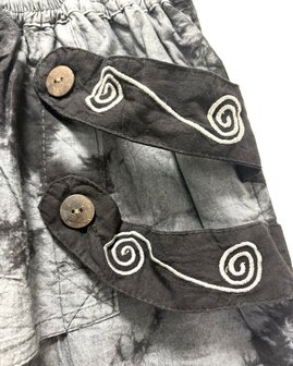 Broek katoen flap - grijs