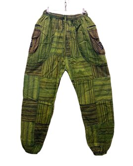 Broek katoen ohm patch - groen