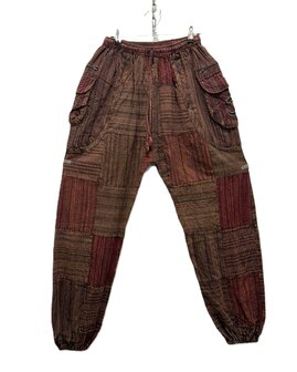 Broek katoen ohm patch - rood bruin
