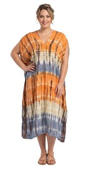 Kaftan Niva - oranje blauw