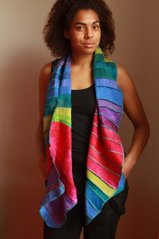 Zijden regenboog sjaal - Liz