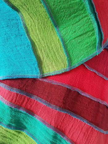 Katoenen sjaal in regenboog kleuren - Liz