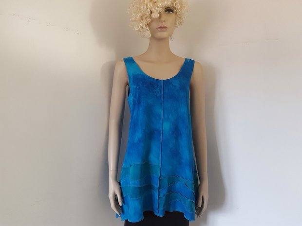 Viscose hemd zeegroen turquoise - Liz