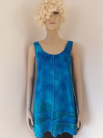 Viscose hemd zeegroen turquoise - Liz