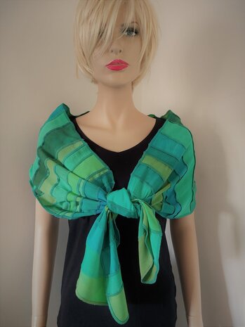 Groene viscose sjaal - Liz