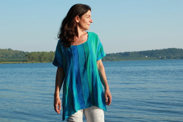 Blouse aqua - Liz