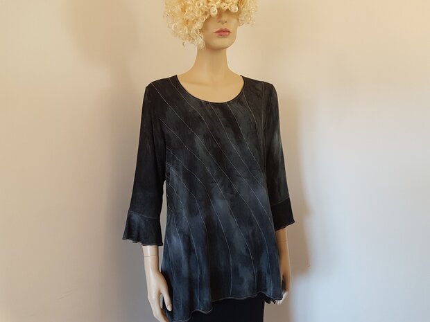 Blouse grijs stiksels - Liz