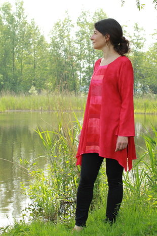 Blouse paars rond - Liz