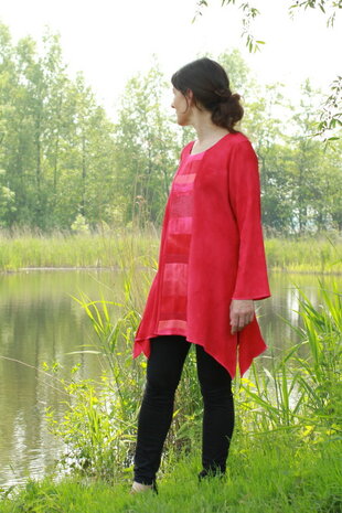 Blouse rood rond - Liz