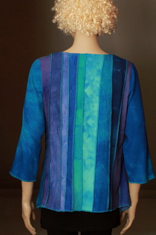 Blouse blauw stroken - Liz