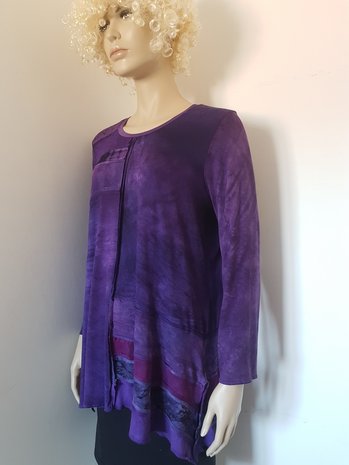 Blouse tricot paars - Liz