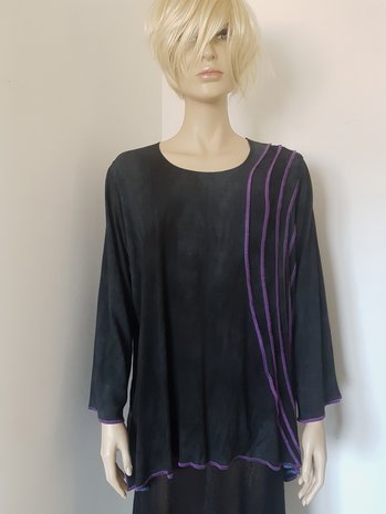 Blouse donker grijs cyclaam - Liz