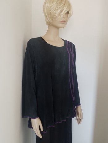 Blouse donker grijs cyclaam - Liz