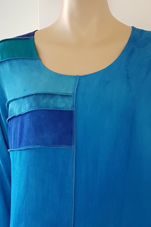 Blouse tricot turquoise - Liz