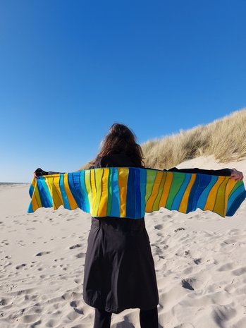 Sjaal blauw geel Oekraïne - Liz