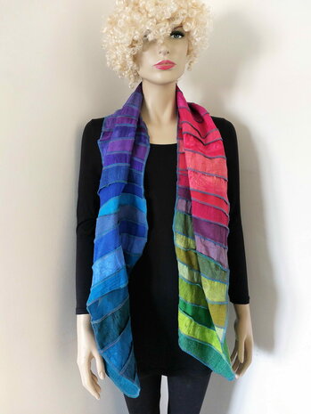 Super-rainbow zijde sjaal - Liz