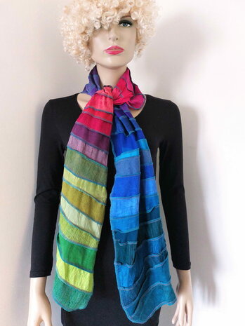 Super-rainbow zijde sjaal - Liz