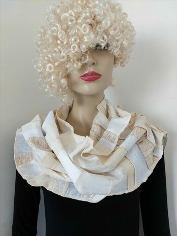 Naturel zijde sjaal - Liz