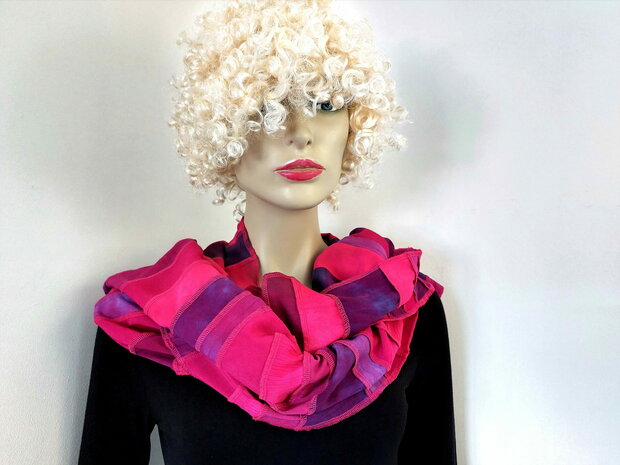 Cyclaam fuchsia viscose sjaal - Liz