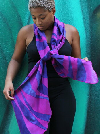 Paars fuchsia viscose sjaal - Liz