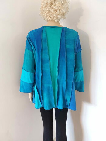 Blouse blauw BIO katoen - Liz