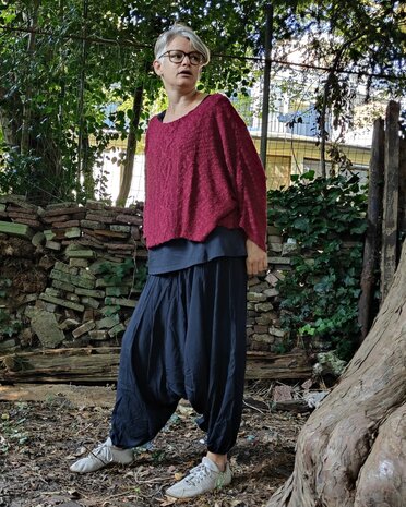 Billy trui Irma kabel bordeaux