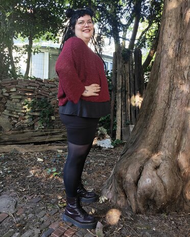 Billy trui Irma kabel bordeaux