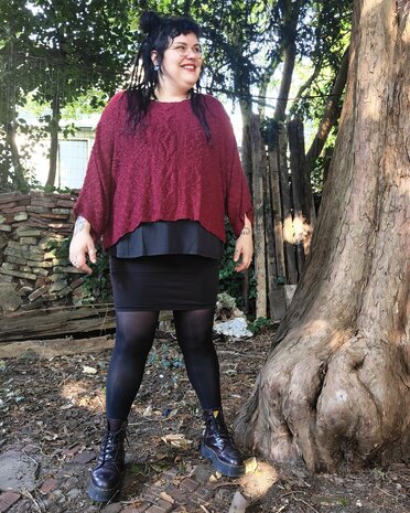 Billy trui Irma kabel bordeaux