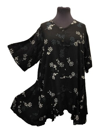 Blouse b148 batik zwart 
