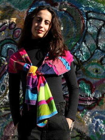 Sjaal viscose vrolijke multi kleur