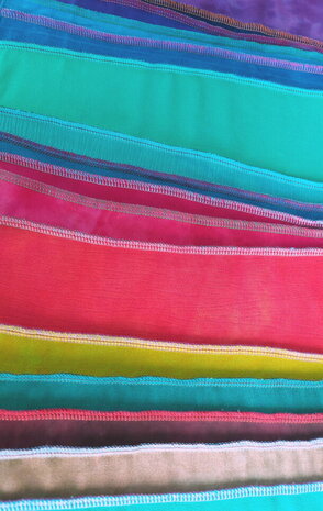 Sjaal viscose regenboog multi banen