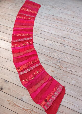 Sjaal viscose combi rood