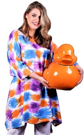 Tuniek Ebony Wit blauw paars oranje