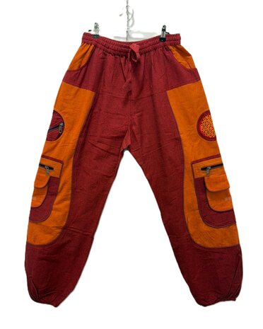 Broek katoen rood oranje