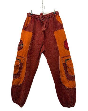 Broek katoen rood oranje