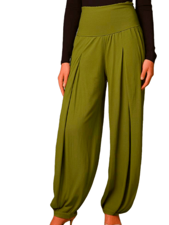 Broek Lia olijf groen