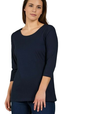 Shirt Amy viscose donker blauw