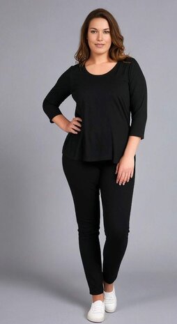 Shirt Amy viscose zwart