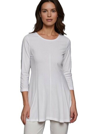 A-lijn shirt 3/4 mouw wit