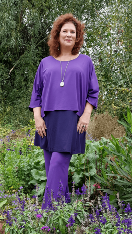 Wijd shirt Mery kort donker paars