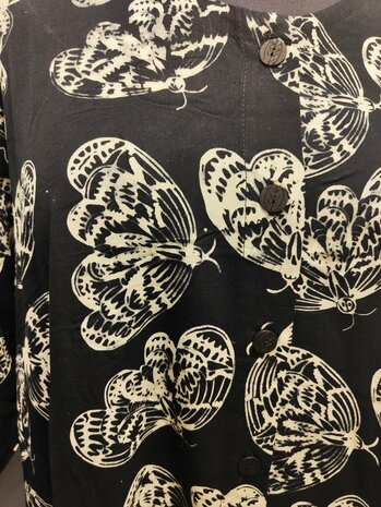 Blouse b148 batik zwart vlinder