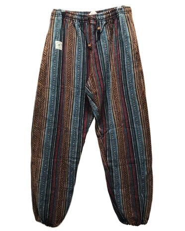 Broek Hennep streep rood blauw