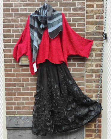 Rok lochy bloem effen