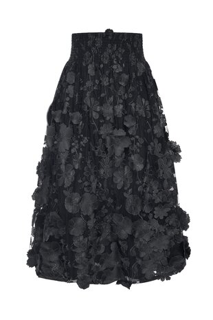 Rok lochy bloem effen