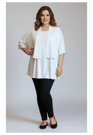 Kort vestje Ruby wit