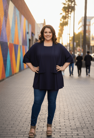 Kort vestje Ruby navy