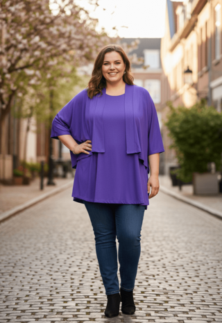 Kort vestje Ruby d.paars