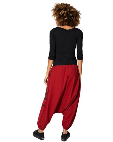 Harembroek katoen rood