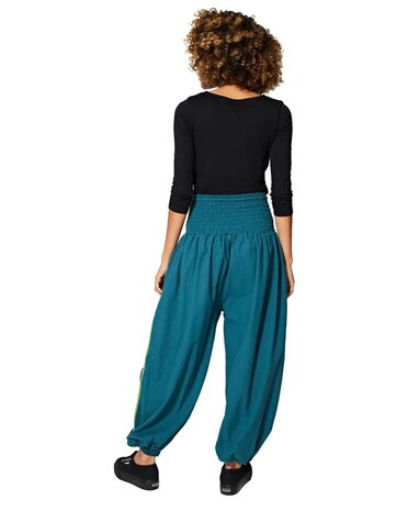 Pofbroek katoen petrol multi